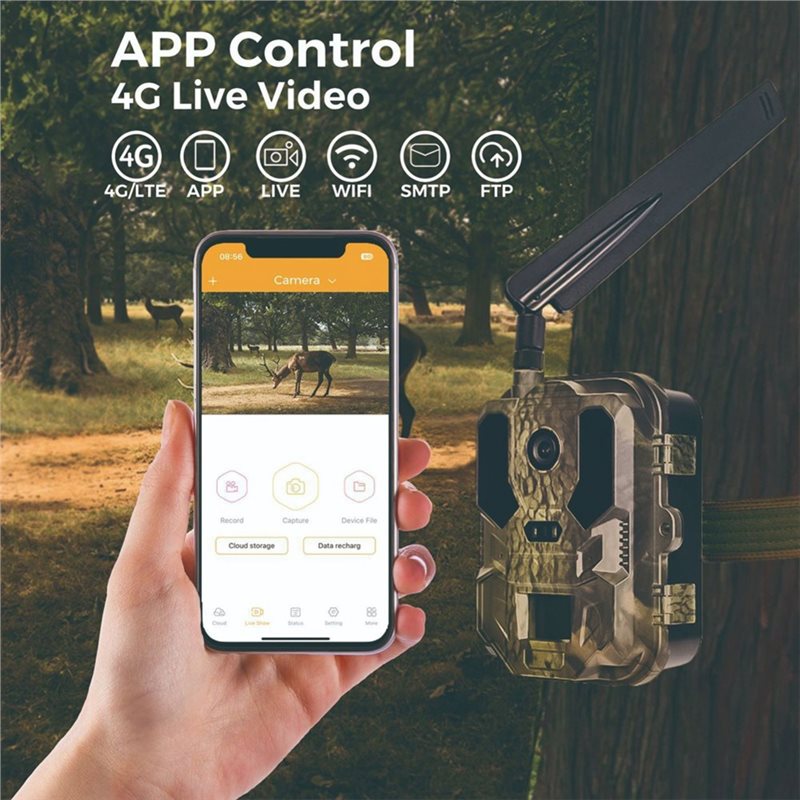 Hunting And Outdoor Shows - كاميرا Y47A خارجية 4G بدقة 120