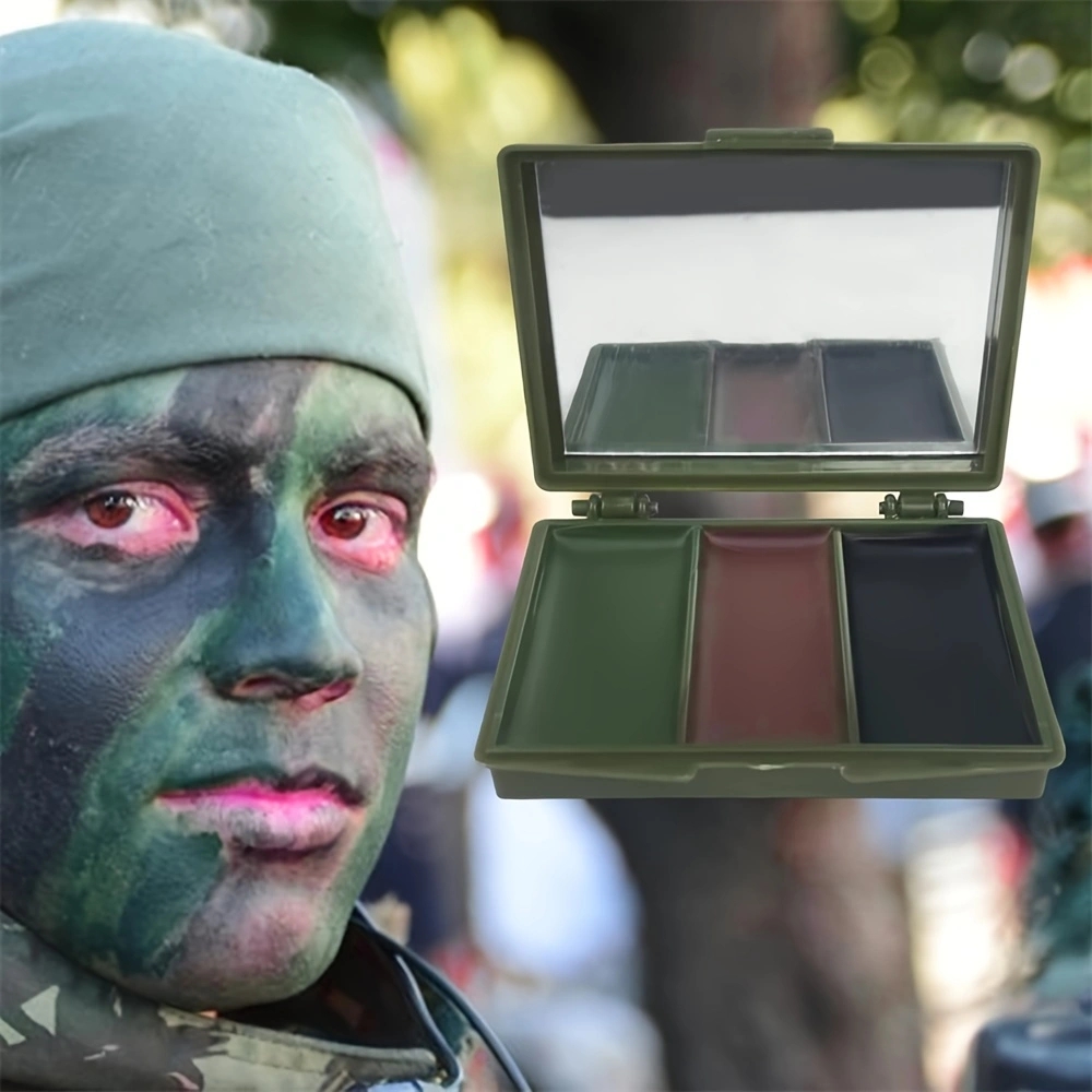 Camo Face Paint - مجموعة طلاء الوجه بثلاثة ألوان للتمويه