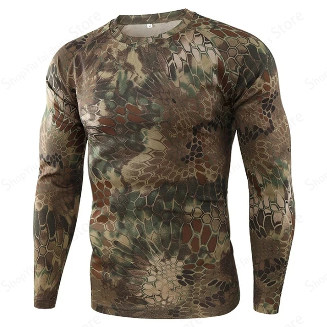 تيشيرت رجالي بأكمام طويلة بنقش - مراجعة Outdoor Hunting Prints وسعره